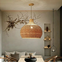 Suspension Vintage Rotin Tressé | Marco Lucetti