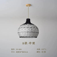 Suspension Vintage Rotin Tressé | Marco Lucetti B 42X50CM / Blanc froid