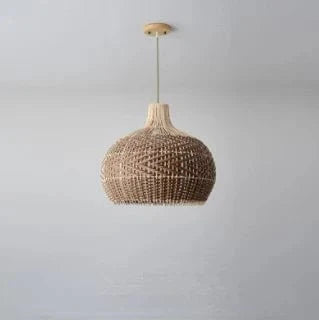Suspension Vintage Rotin Tressé | Marco Lucetti C 38X40CM / Blanc froid