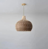 Suspension Vintage Rotin Tressé | Marco Lucetti C 38X40CM / Blanc froid