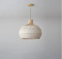 Suspension Vintage Rotin Tressé | Marco Lucetti P 38X40CM / Blanc froid