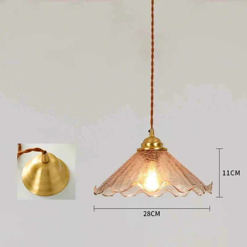 Suspension Vintage Verre Craquelé en Cuivre et Bois pour une Ambiance Moderne dans Votre Chambre ou Salon, Éclairage Intérieur LED | Marco Lucetti Lampe à suspension 13