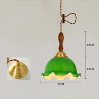 Suspension Vintage Verre Craquelé en Cuivre et Bois pour une Ambiance Moderne dans Votre Chambre ou Salon, Éclairage Intérieur LED | Marco Lucetti Lampe à suspension 3