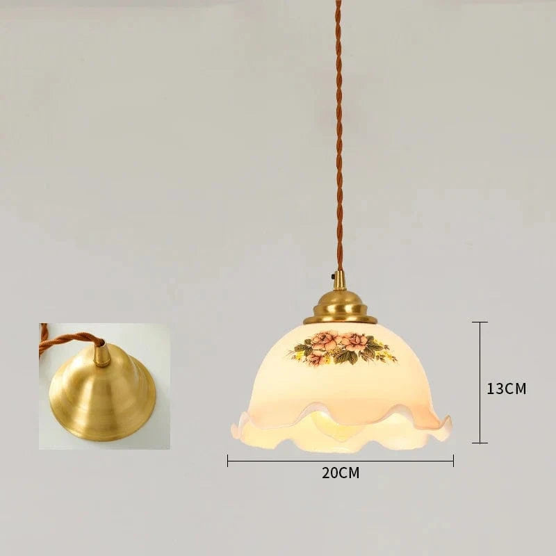 Suspension Vintage Verre Craquelé en Cuivre et Bois pour une Ambiance Moderne dans Votre Chambre ou Salon, Éclairage Intérieur LED | Marco Lucetti Lampe à suspension 4