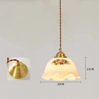 Suspension Vintage Verre Craquelé en Cuivre et Bois pour une Ambiance Moderne dans Votre Chambre ou Salon, Éclairage Intérieur LED | Marco Lucetti Lampe à suspension 4