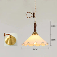 Suspension Vintage Verre Craquelé en Cuivre et Bois pour une Ambiance Moderne dans Votre Chambre ou Salon, Éclairage Intérieur LED | Marco Lucetti Lampe à suspension 9