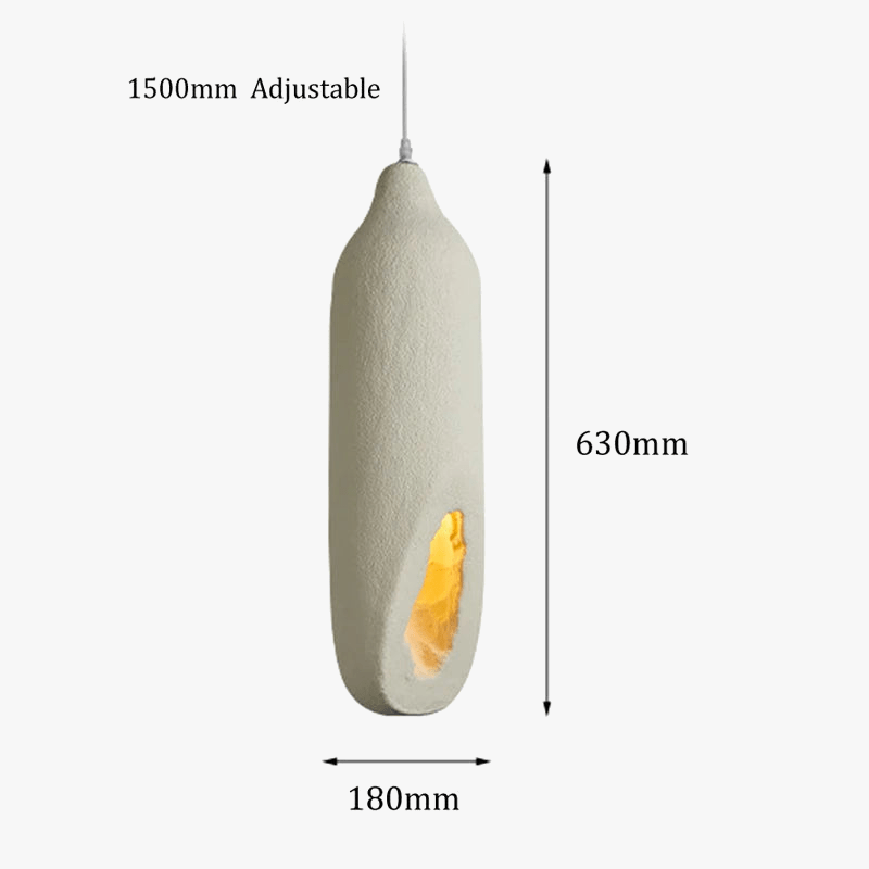 Suspension Wabi Sabi blanche nordique 63 cm pour chambre ou salle à manger | Marco Lucetti