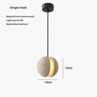 Suspension Wabi-sabi Cave Pierre Lune Intérieur Chaud Décoratif Hôtel Homestay Bar LED | Marco Lucetti