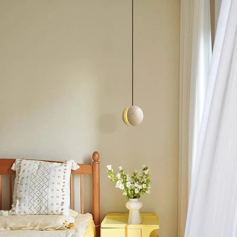 Suspension Wabi-sabi Cave Pierre Lune Intérieur Chaud Décoratif Hôtel Homestay Bar LED | Marco Lucetti