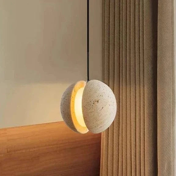 Suspension Wabi-sabi Cave Pierre Lune Intérieur Chaud Décoratif Hôtel Homestay Bar LED | Marco Lucetti