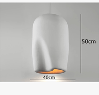 Suspension Wabi Sabi en polystyrène fait main - Bois et LED E27 | Marco Lucetti