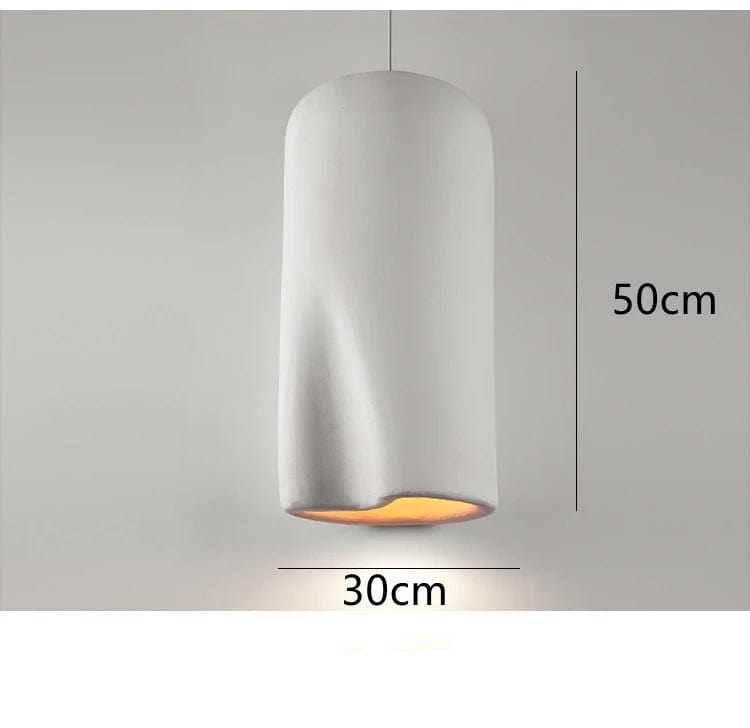 Suspension Wabi Sabi en polystyrène fait main - Bois et LED E27 | Marco Lucetti