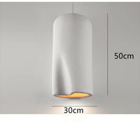 Suspension Wabi Sabi en polystyrène fait main - Bois et LED E27 | Marco Lucetti