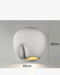 Suspension Wabi Sabi en polystyrène fait main - Bois et LED E27 | Marco Lucetti