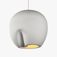 Suspension Wabi Sabi en polystyrène fait main - Bois et LED E27 | Marco Lucetti