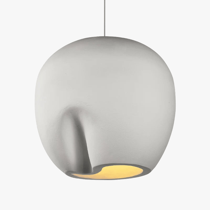 Suspension Wabi Sabi en polystyrène fait main - Bois et LED E27 | Marco Lucetti