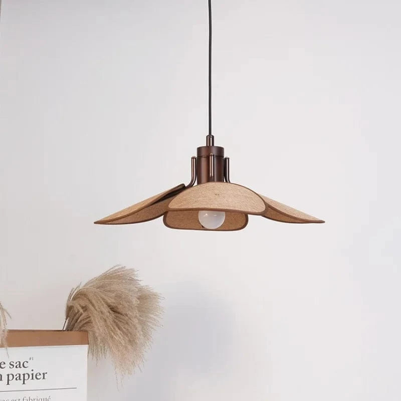 Suspension Wabi Sabi minimaliste LED rétro chapeau nordique pour salle à manger. | Marco Lucetti