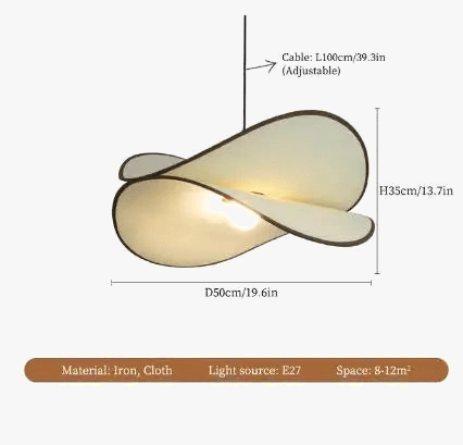 Suspension Wabi-Sabi Moderne en Tissu pour Salon Salle à Manger Chambre Étude | Marco Lucetti