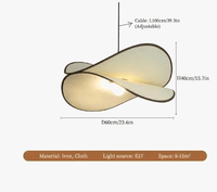 Suspension Wabi-Sabi Moderne en Tissu pour Salon Salle à Manger Chambre Étude | Marco Lucetti