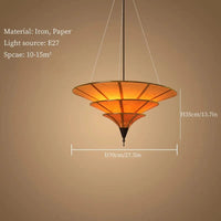 Suspension Wabi-Sabi pour une décoration asiatique authentique | Marco Lucetti D70cm / Lumière blanche