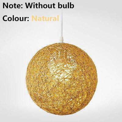 Suspension Wicker en boule de tissu coloré | Marco Lucetti Beige / 15cm