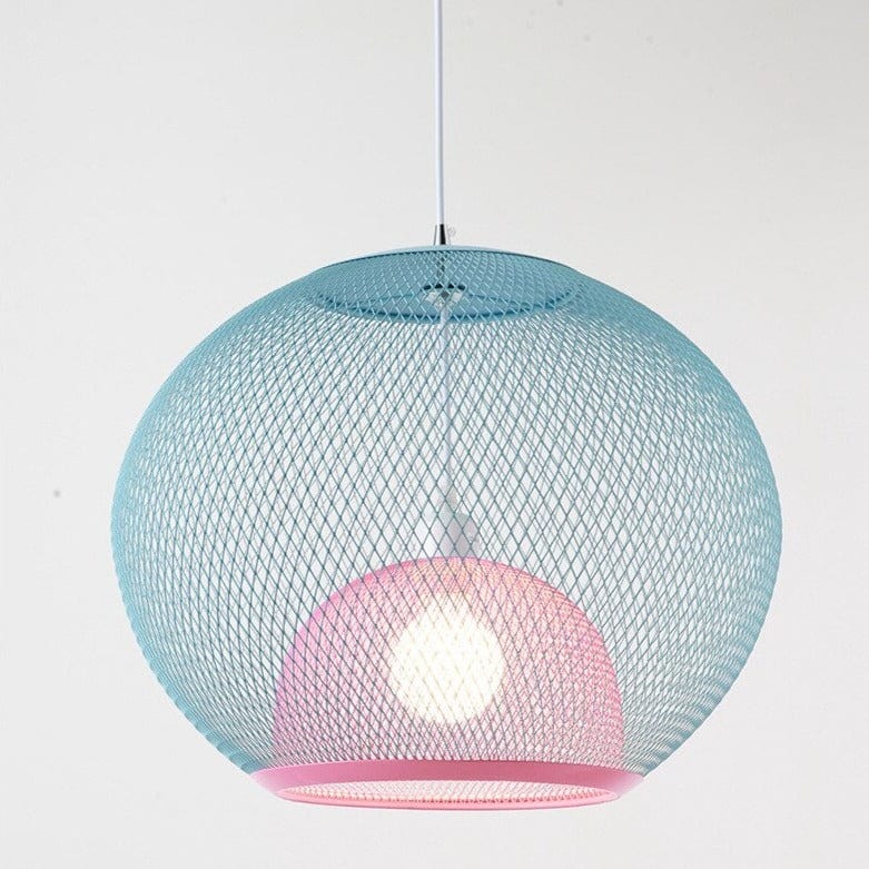 Suspension Wicker en métal ajouré | Marco Lucetti Bleu