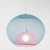 Suspension Wicker en métal ajouré | Marco Lucetti Bleu
