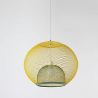 Suspension Wicker en métal ajouré | Marco Lucetti Jaune