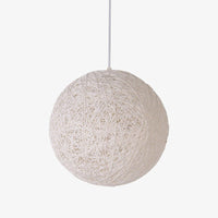 Suspension Wicker en papier boule | Marco Lucetti Blanc / 15cm