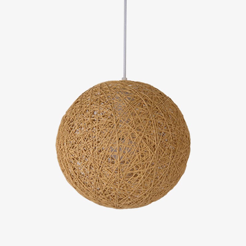 Suspension Wicker en papier boule | Marco Lucetti Chocolat / 15cm