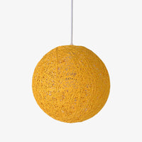 Suspension Wicker en papier boule | Marco Lucetti Jaune / 15cm