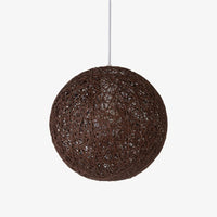 Suspension Wicker en papier boule | Marco Lucetti Marron / 15cm