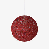 Suspension Wicker en papier boule | Marco Lucetti Rouge / 15cm