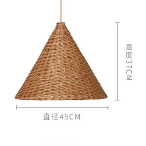 Suspension Zen en rotin de bambou | Marco Lucetti Curry 45cm / Blanc froid