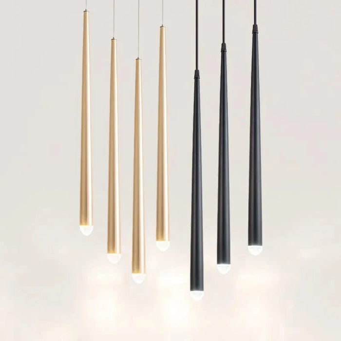 SuspensionCône LED Long Tube Acrylic Bubble Light | Marco Lucetti Noir / L400 / 7W | Blanc froid | Chine