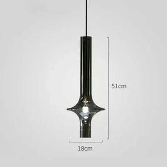 Suspensions contemporaines en verre de luxe nordique | Marco Lucetti Gris fumé grand