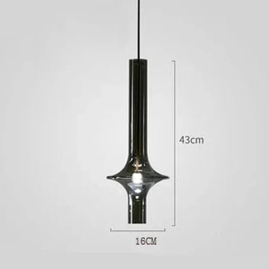 Suspensions contemporaines en verre de luxe nordique | Marco Lucetti Gris fumé petit
