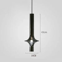 Suspensions contemporaines en verre de luxe nordique | Marco Lucetti Gris fumé petit