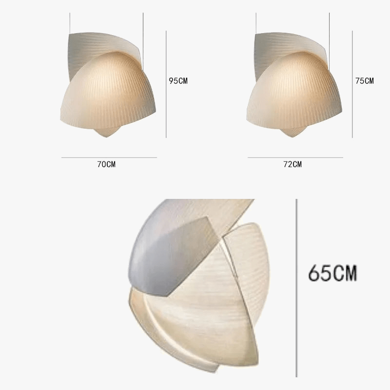  Suspensions Éclairages Créatifs en Tissu Blanc Moderne Led Salon Salle à Manger | Marco Lucetti