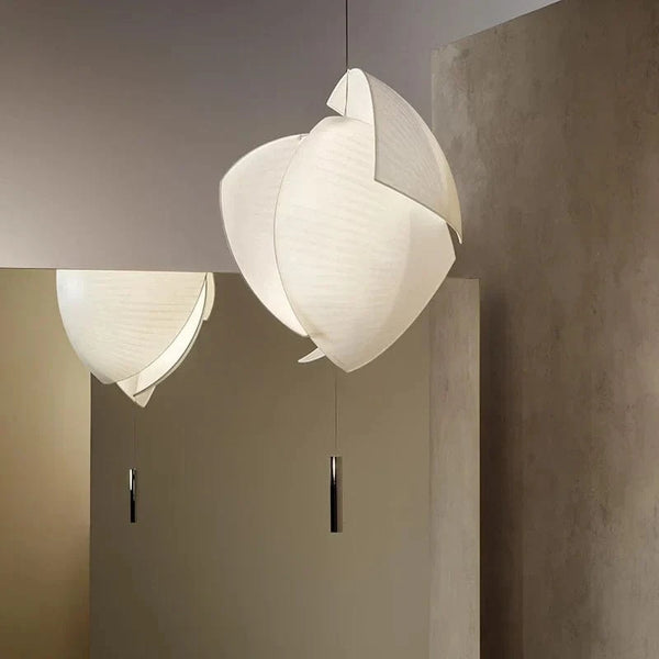  Suspensions Éclairages Créatifs en Tissu Blanc Moderne Led Salon Salle à Manger | Marco Lucetti