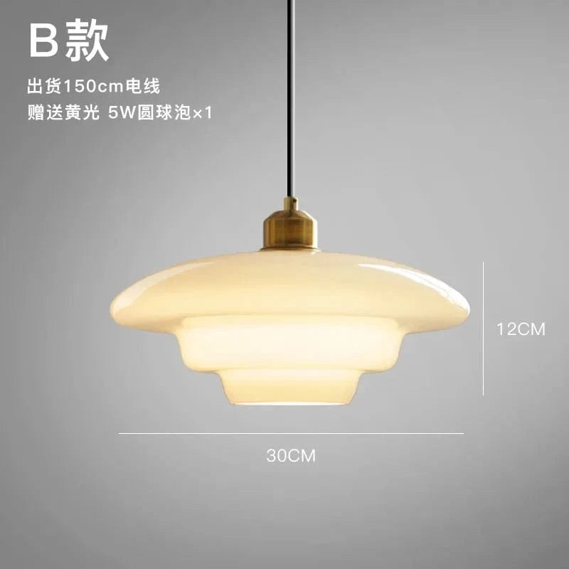 Suspensions en verre lait crème modernes décoratives. | Marco Lucetti B