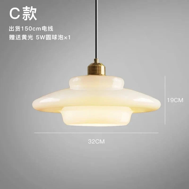 Suspensions en verre lait crème modernes décoratives. | Marco Lucetti C