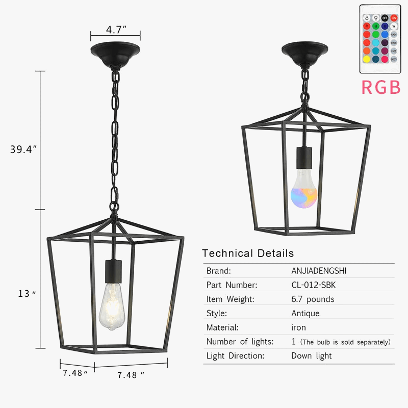 Suspensions industrielles Vintage en noir | Marco Lucetti