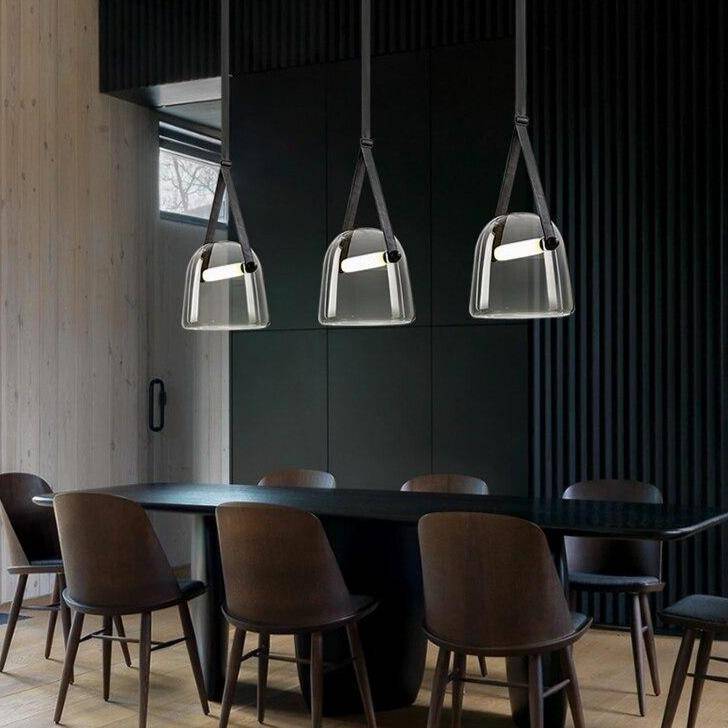 Suspensions LED design en métal avec abat-jour arrondi. | Marco Lucetti