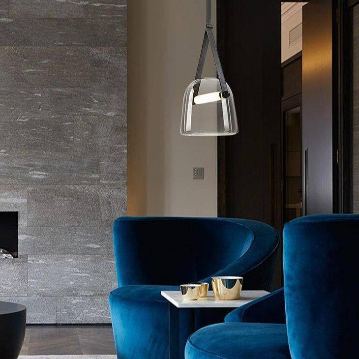 Suspensions LED design en métal avec abat-jour arrondi. | Marco Lucetti