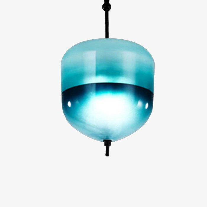 Suspensions LED en verre bleu design | Marco Lucetti