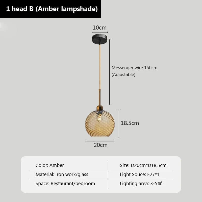Suspensions LED en verre ultra tendance | Marco Lucetti C / Sans ampoule