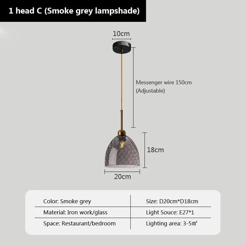 Suspensions LED en verre ultra tendance | Marco Lucetti E / Sans ampoule