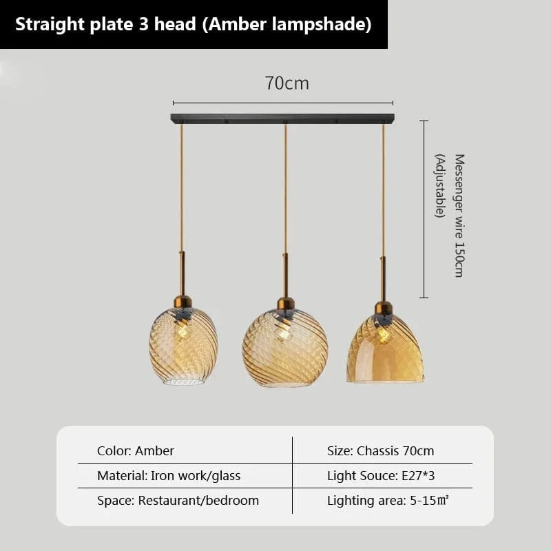 Suspensions LED en verre ultra tendance | Marco Lucetti K / Sans ampoule