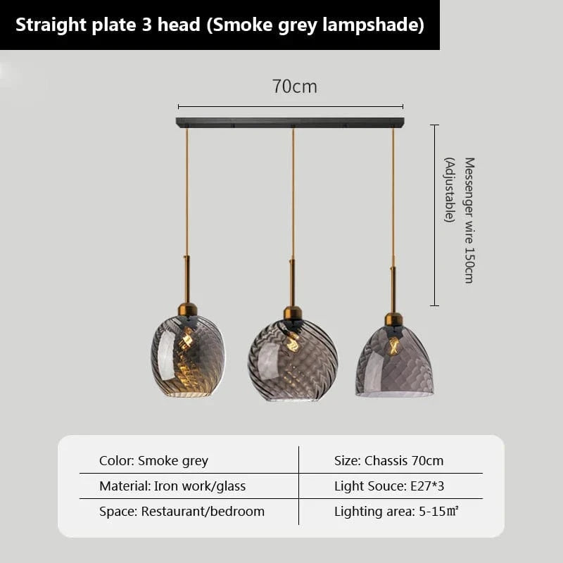 Suspensions LED en verre ultra tendance | Marco Lucetti L / Sans ampoule